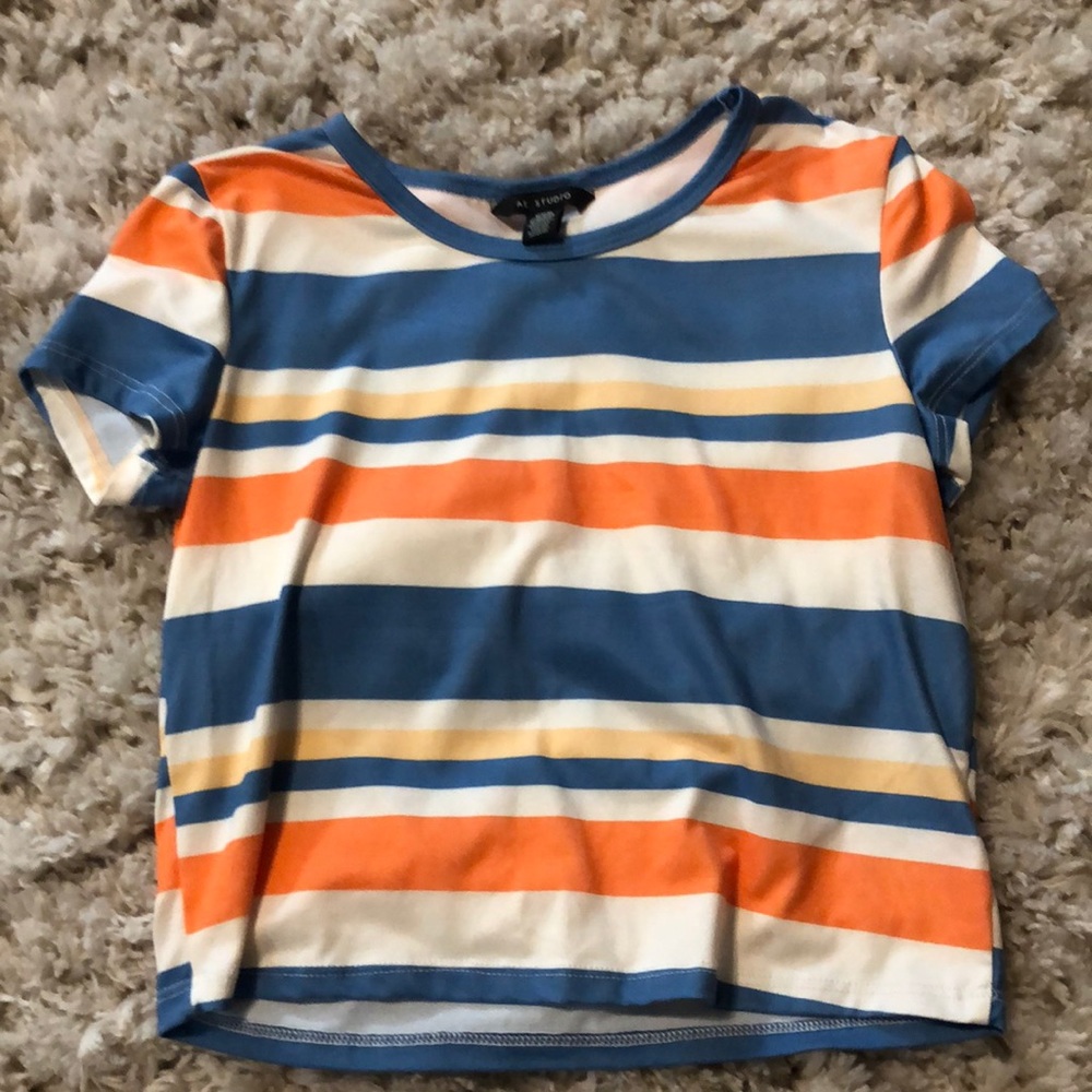 AE striped crop top
